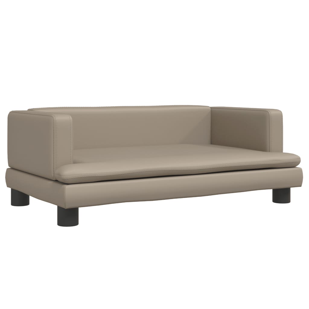 Vidaxl Hundekorb 80x45x30 cm künstlicher Leder Cappuccinocente