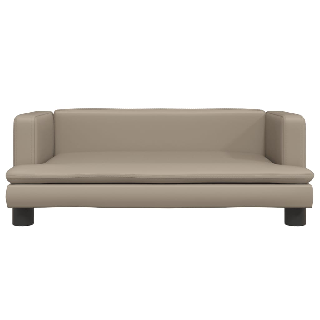 Vidaxl Hundekorb 80x45x30 cm künstlicher Leder Cappuccinocente