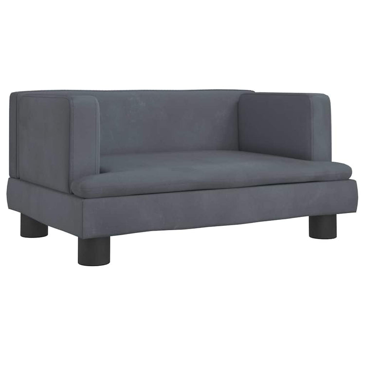 Vidaxl Hundekorb 60x40x30 cm Samt dunkelgrau