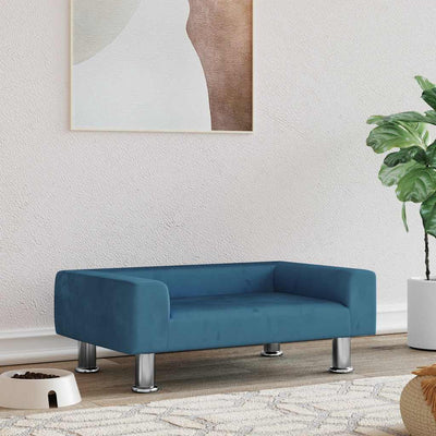 Vidaxl Hundekorb 70x45x26,5 cm Samtblau