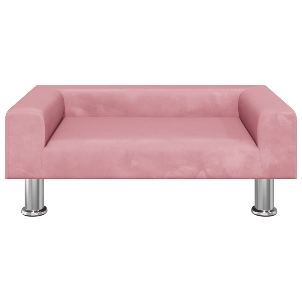 Vidaxl Hundekorb 70x45x26,5 cm Samtrosa