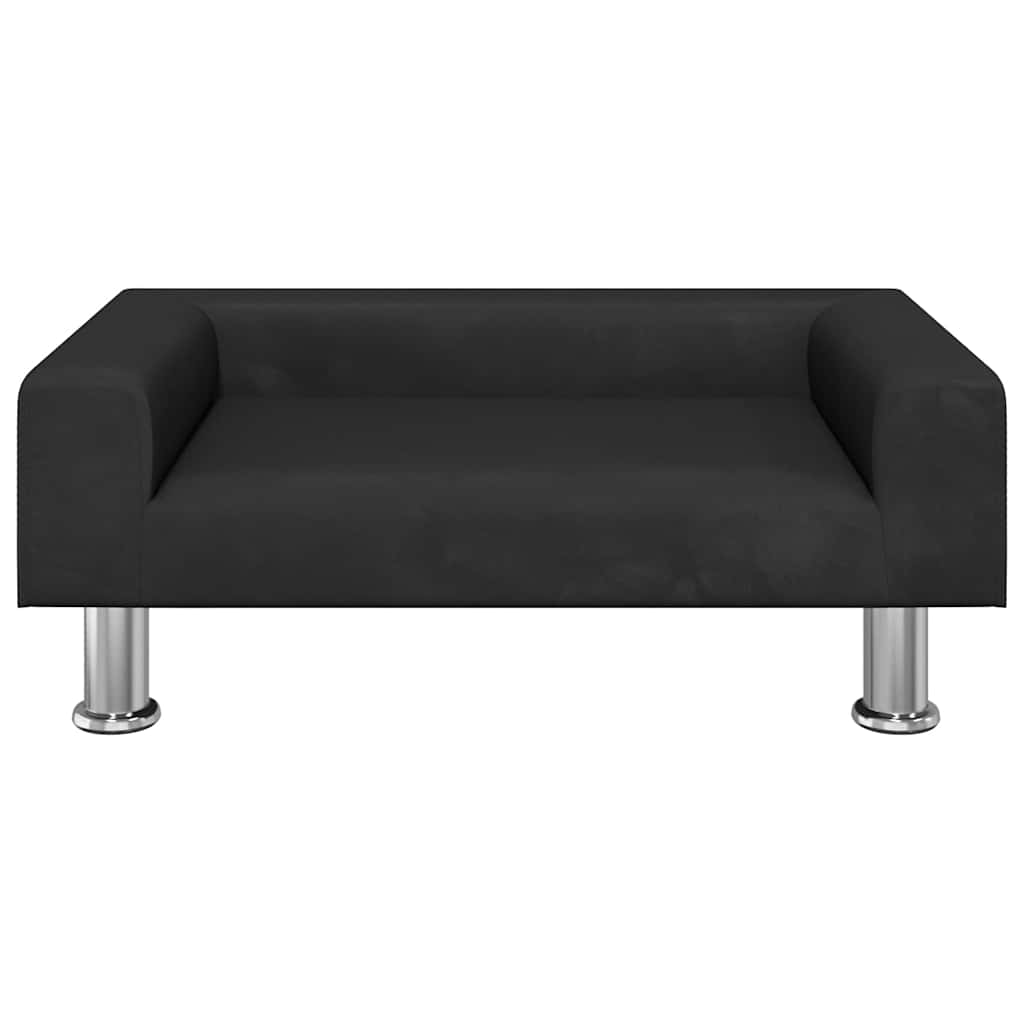 Vidaxl Hundekorb 70x45x26,5 cm Samt Schwarz