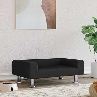 Vidaxl Hundekorb 70x45x26,5 cm Samt Schwarz