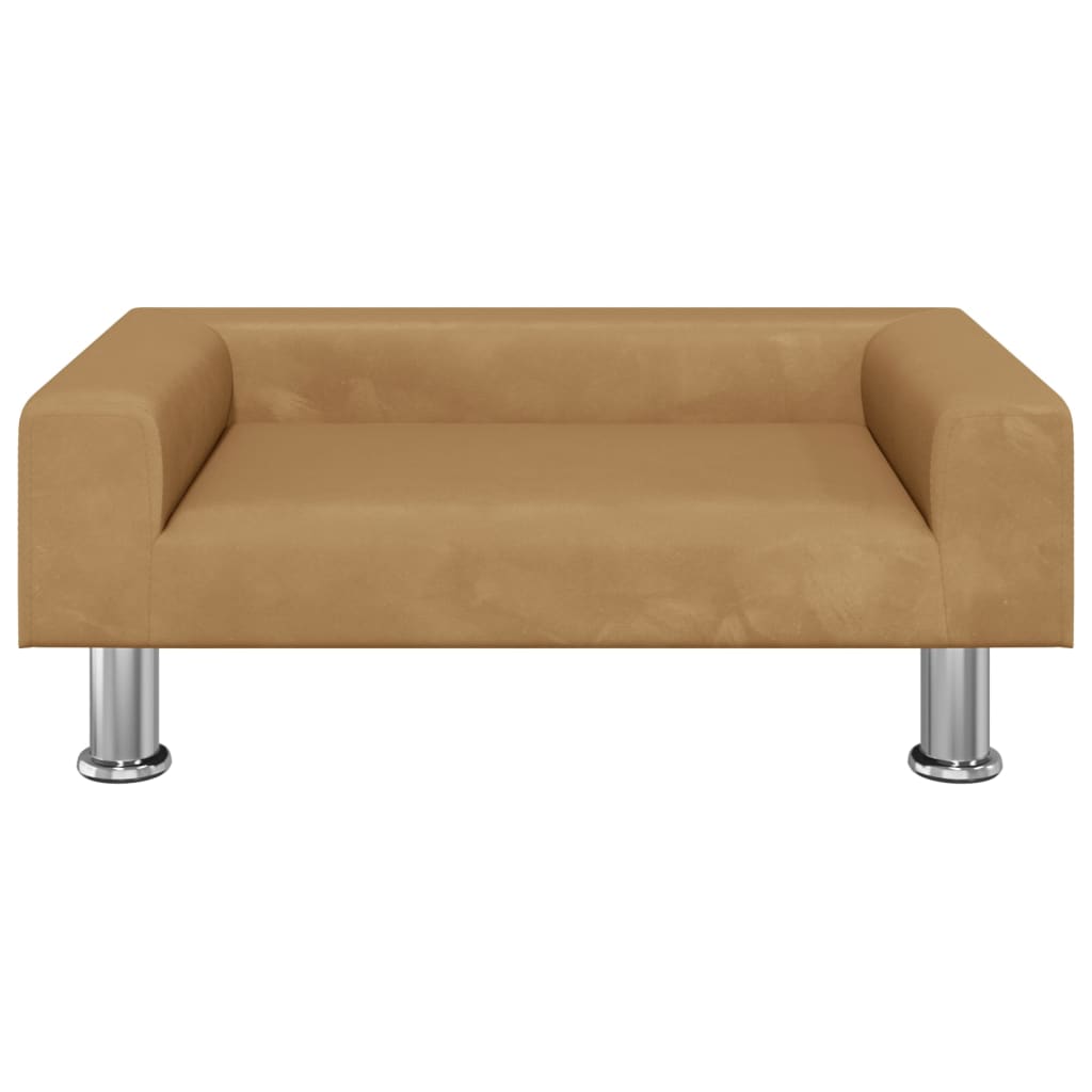 Vidaxl Hundekorb 70x45x26,5 cm Samtbraun