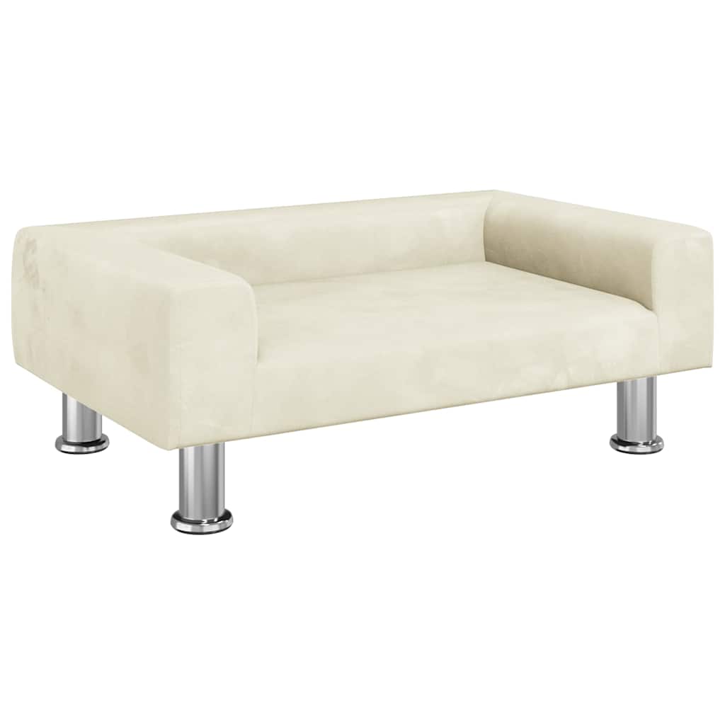 Vidaxl Hundekorb 70x45x26,5 cm Samtcreme -Colored