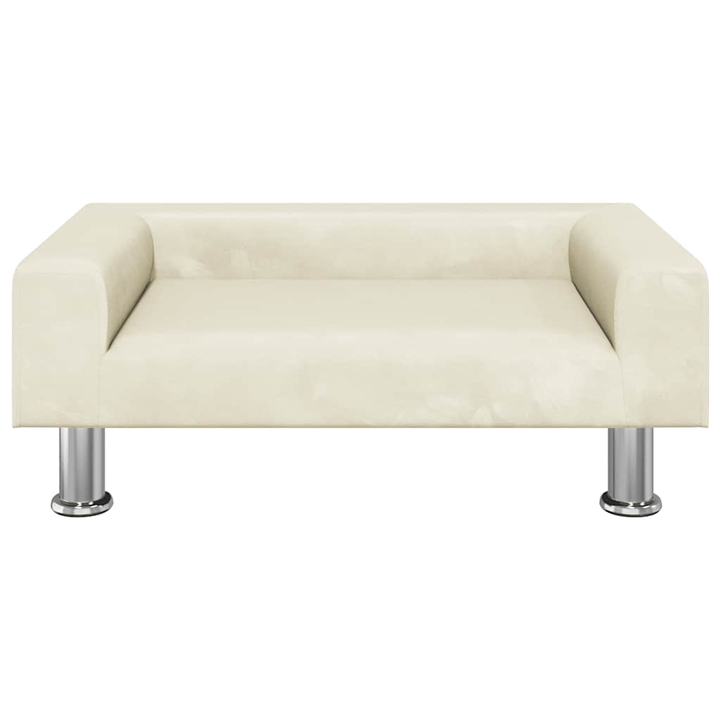 Vidaxl Hundekorb 70x45x26,5 cm Samtcreme -Colored