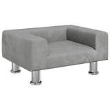 Vidaxl Hundekorb 50x40x26,5 cm Samt hellgrau - afbeelding 2