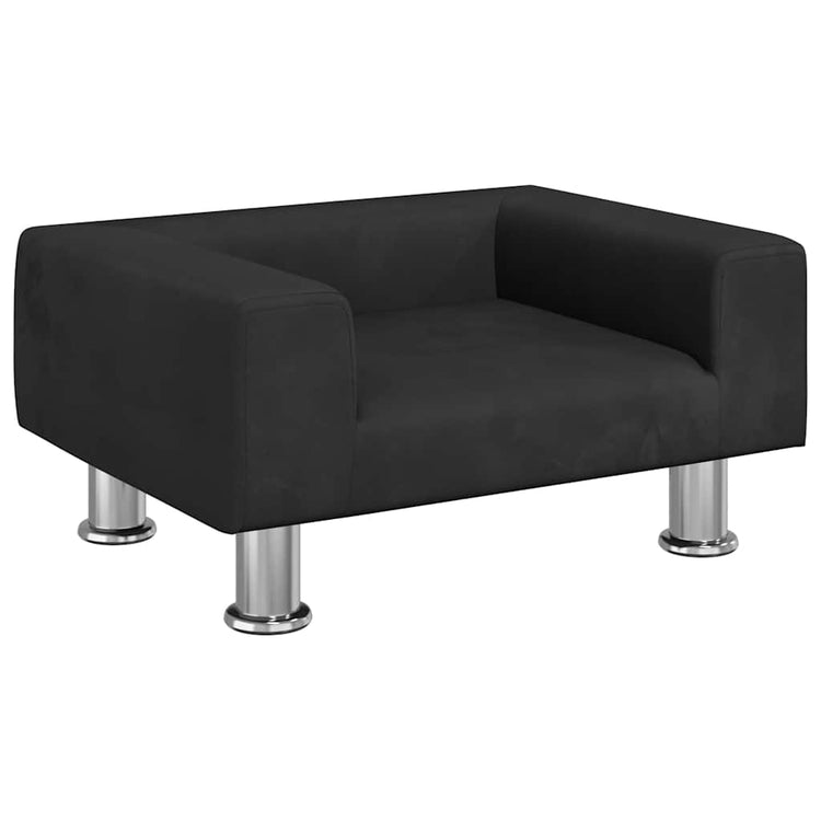 Vidaxl Hundekorb 50x40x26,5 cm Samt Schwarz