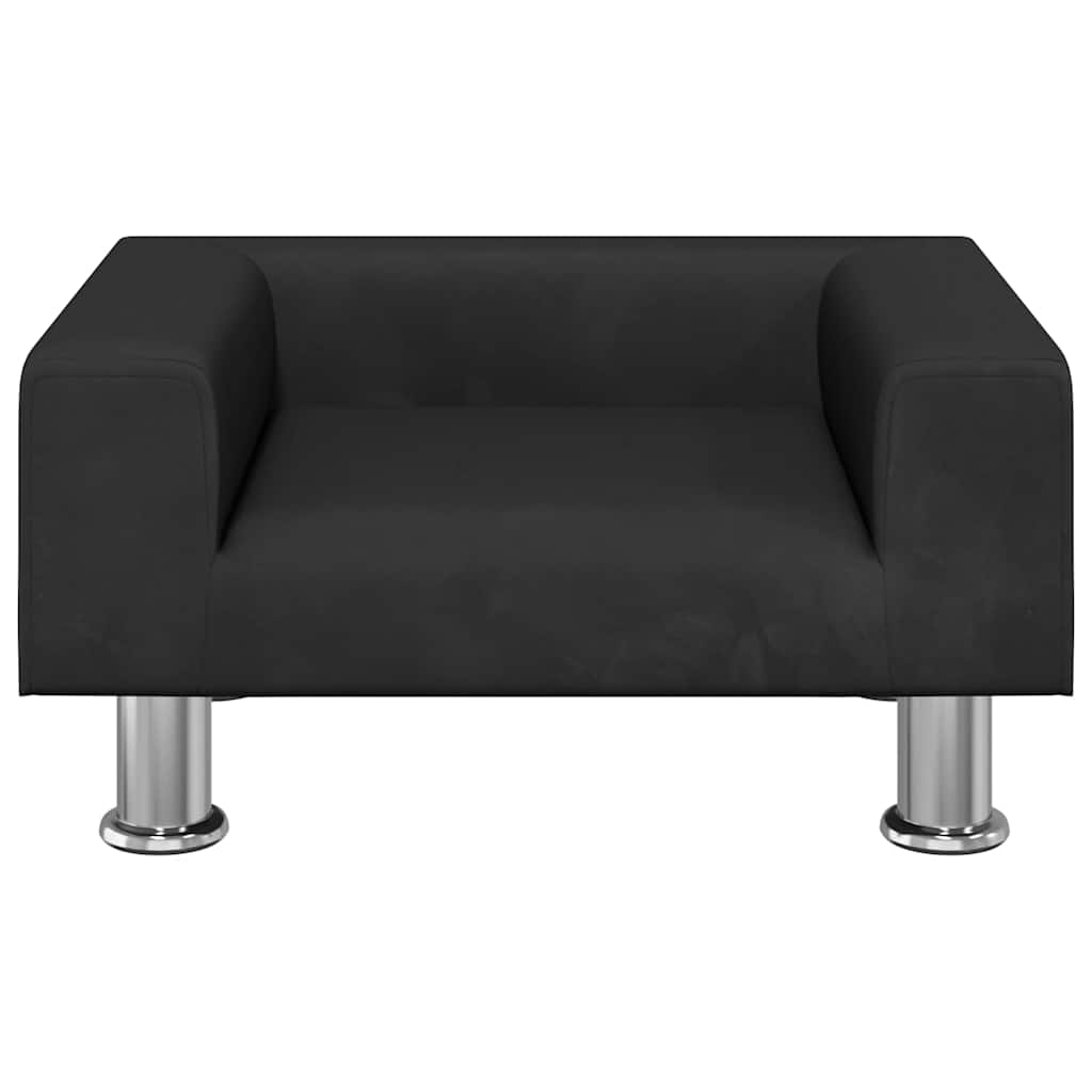 Vidaxl Hundekorb 50x40x26,5 cm Samt Schwarz