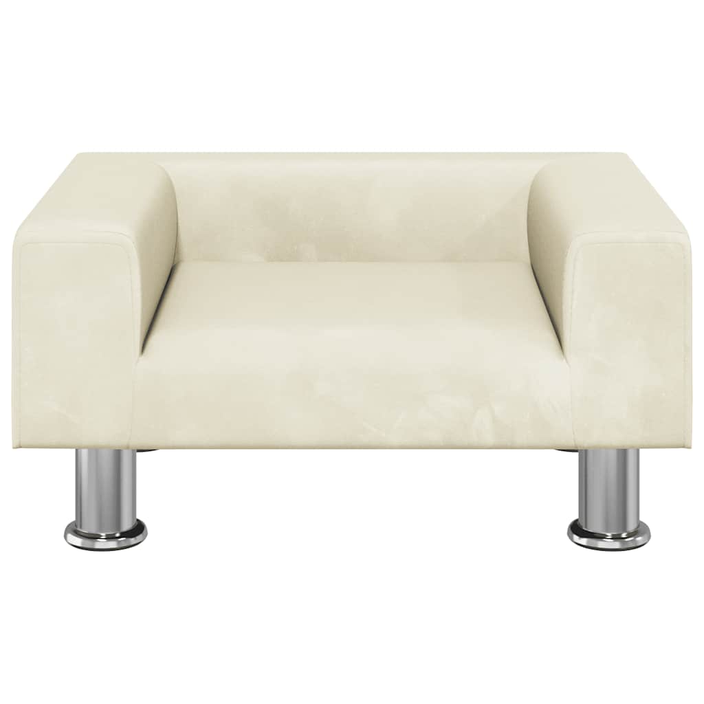 Vidaxl Hundekorb 50x40x26,5 cm Samtcreme -Colored