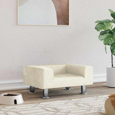 Vidaxl Hundekorb 50x40x26,5 cm Samtcreme -Colored