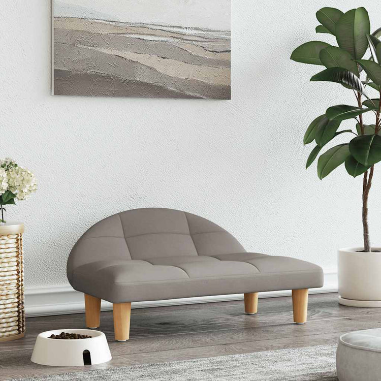Vidaxl Hundekorb 70x52x30 cm Stofftaupe