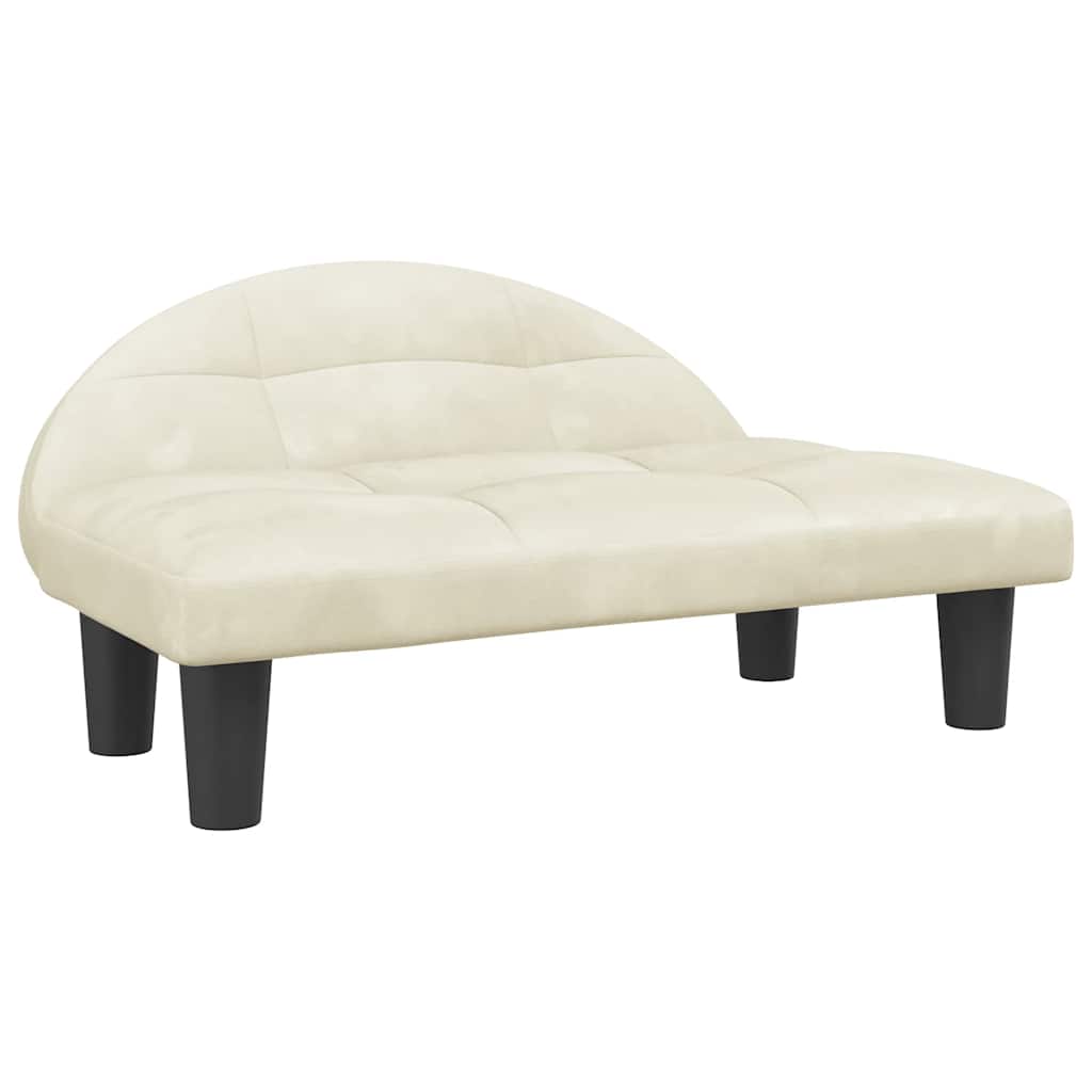 VIDAXL Hundekorb 70x52x30 cm Samtcreme -Colored