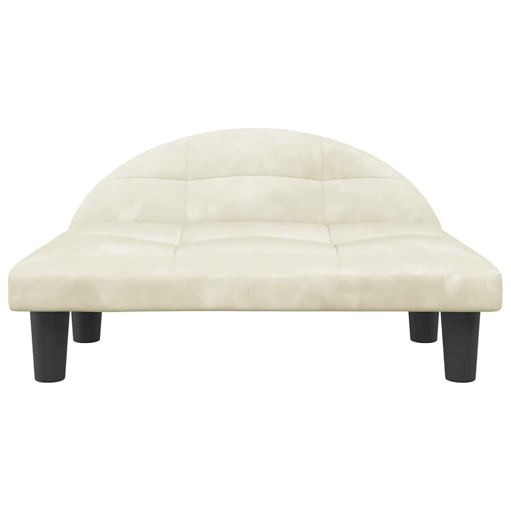 VIDAXL Hundekorb 70x52x30 cm Samtcreme -Colored
