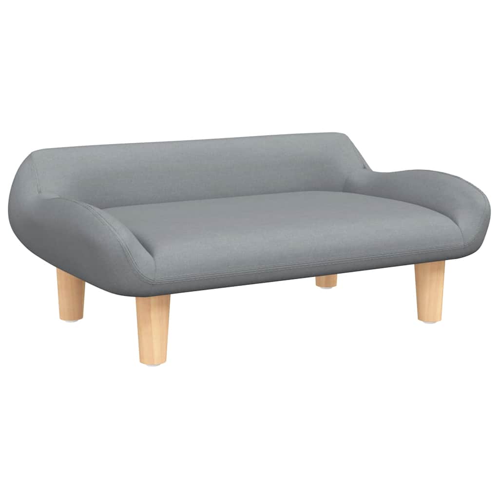 Vidaxl Hundekorb 70x40x24 cm Stoff hellgrau