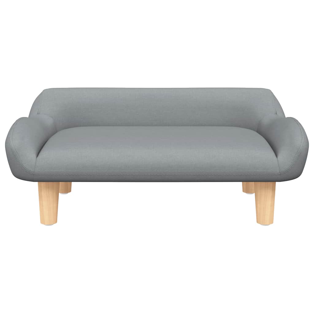 Vidaxl Hundekorb 70x40x24 cm Stoff hellgrau