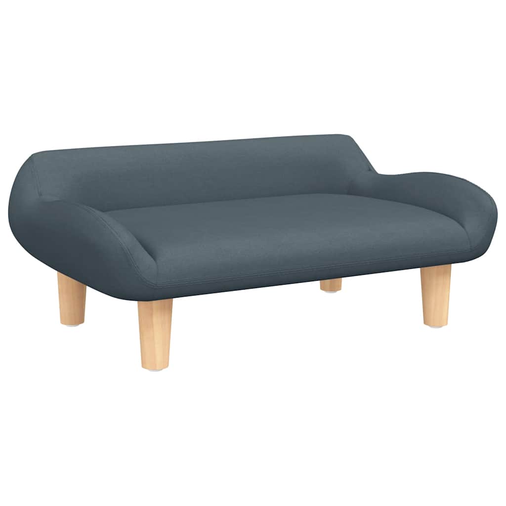 Vidaxl Hundekorb 70x40x24 cm Stoff dunkelgrau