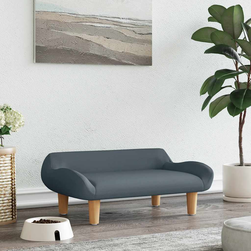 Vidaxl Hundekorb 70x40x24 cm Stoff dunkelgrau