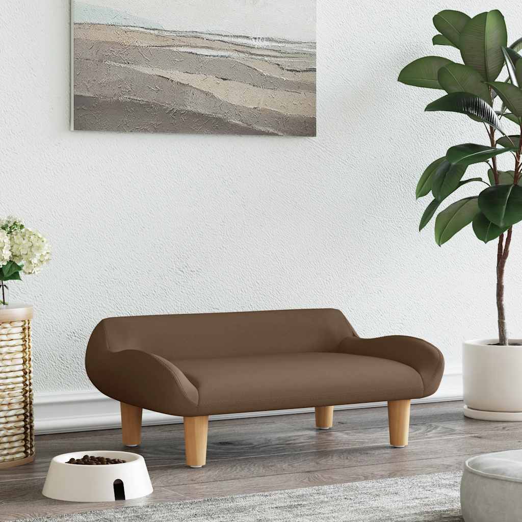 Vidaxl Hundekorb 70x40x24 cm Stoff braun