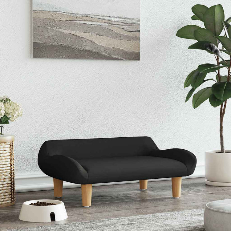 Vidaxl Hundekorb 70x40x24 cm Stoff schwarz
