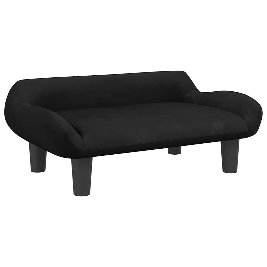 Vidaxl Hundekorb 70x40x24 cm Samt Schwarz