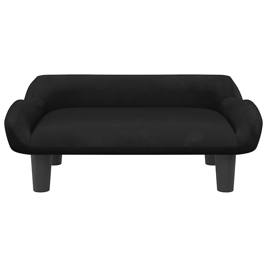 Vidaxl Hundekorb 70x40x24 cm Samt Schwarz