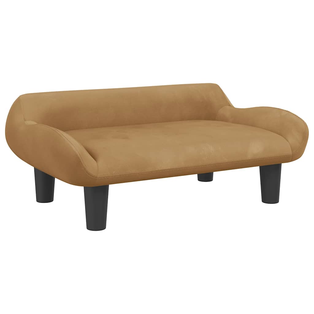 Vidaxl Hundekorb 70x40x24 cm Samtbraun