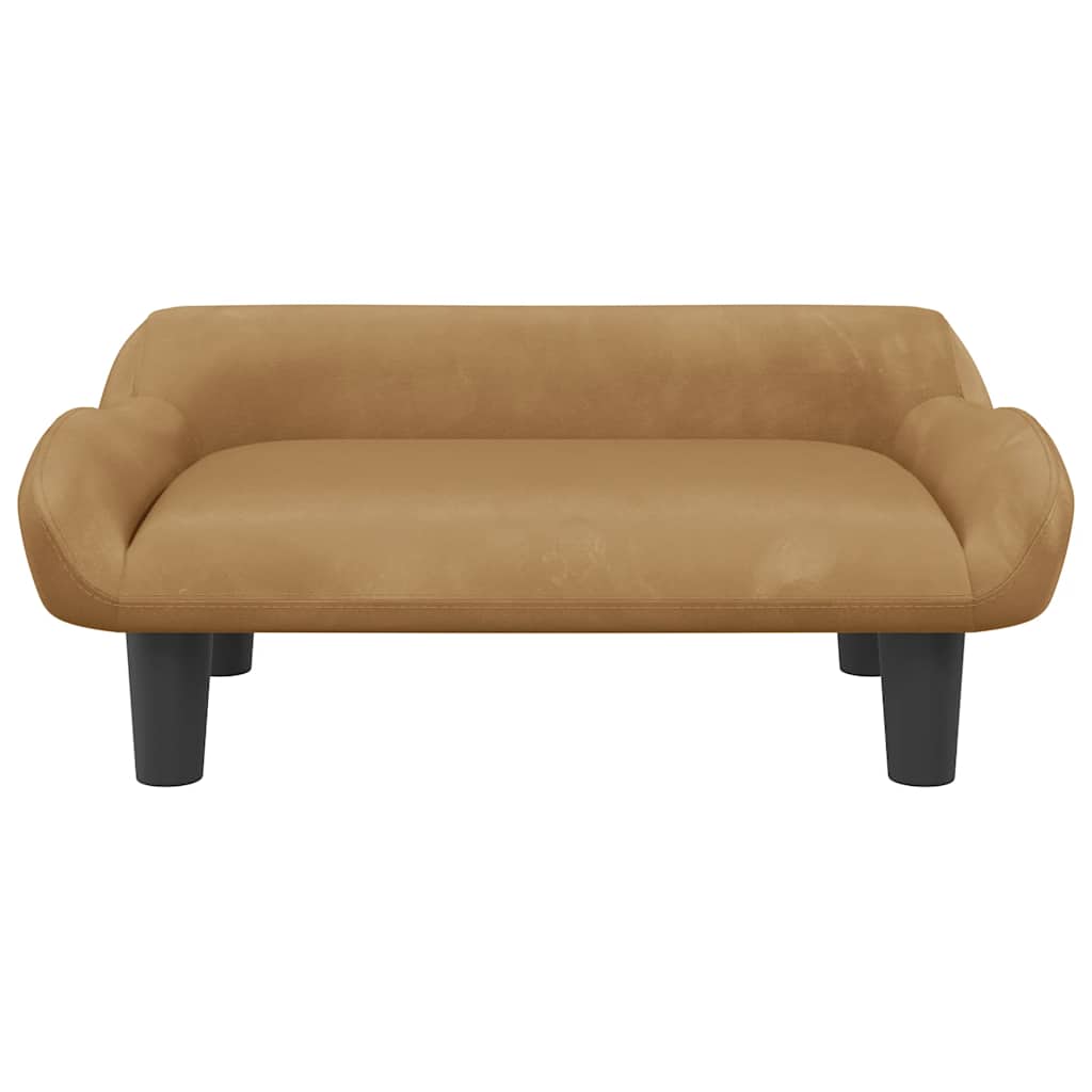 Vidaxl Hundekorb 70x40x24 cm Samtbraun