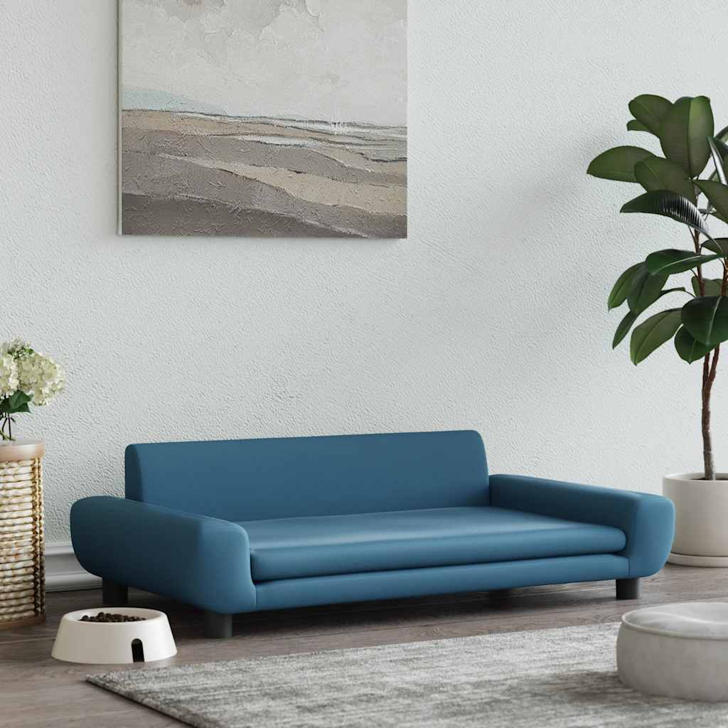 Vidaxl Hundekorb 100x54x33 cm Samtblau