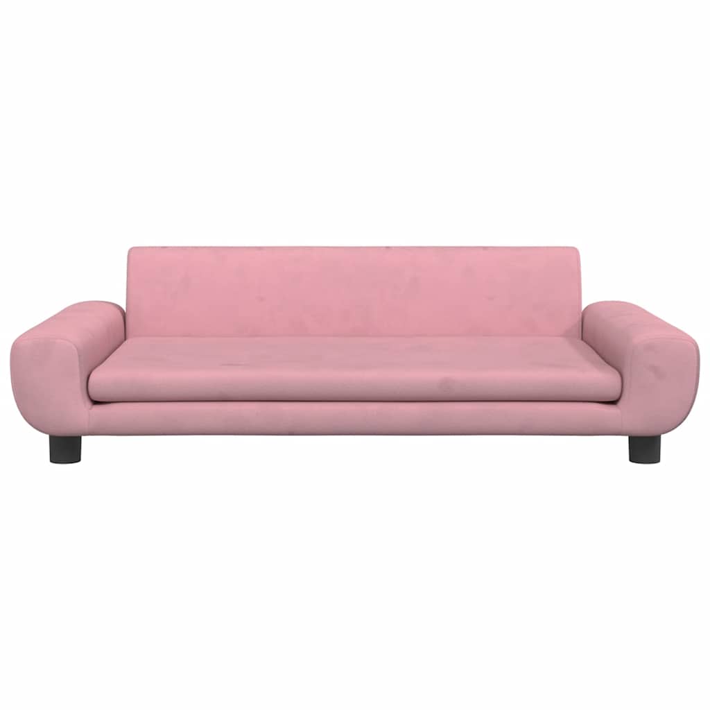 Vidaxl Hundekorb 100x54x33 cm Samt rosa
