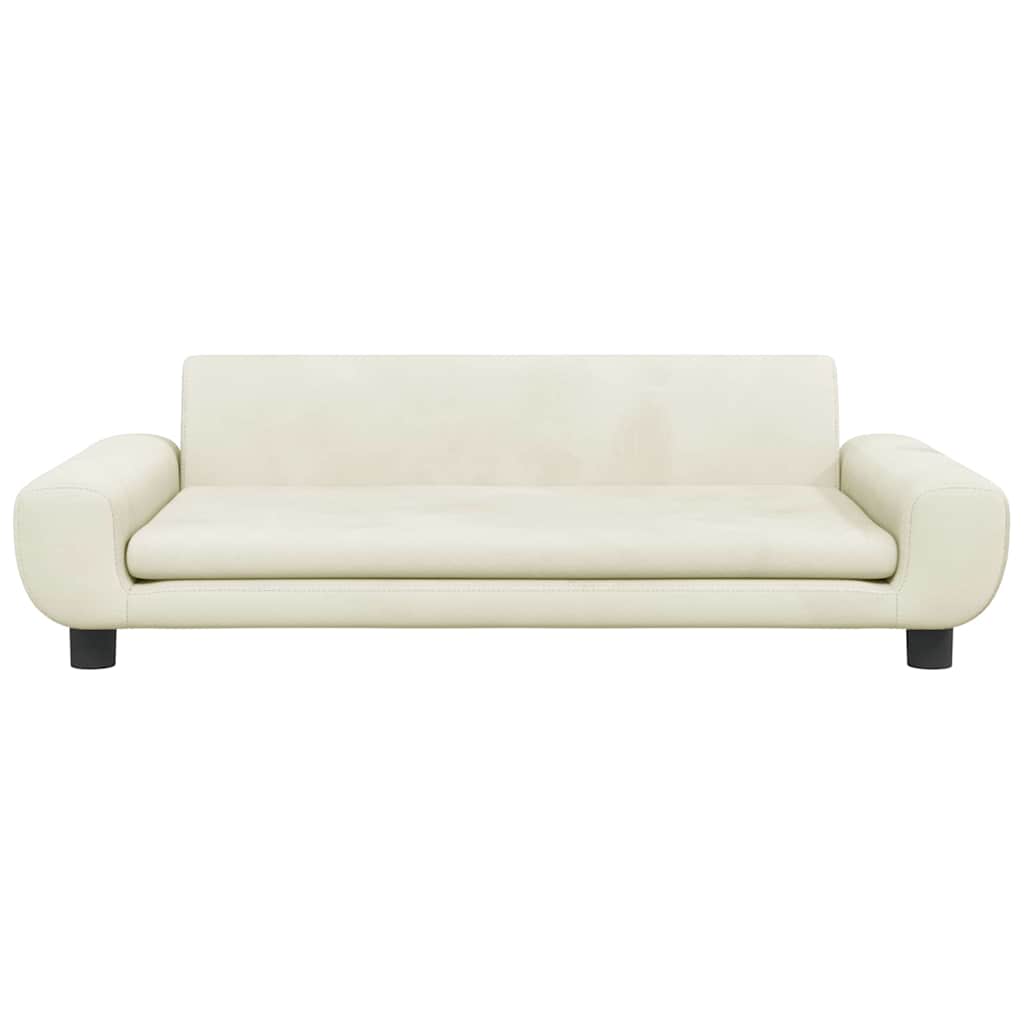 VIDAXL -Hundekorb 100x54x33 cm Samtcreme -Colored