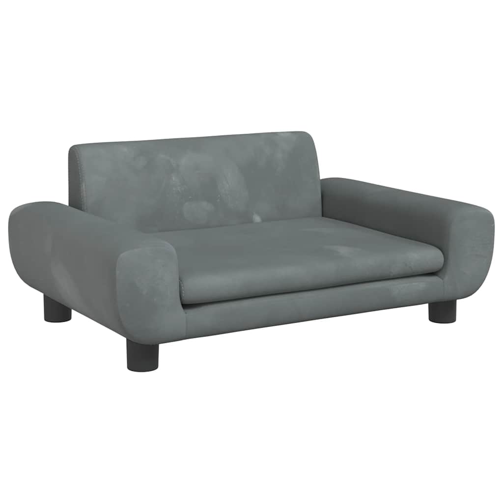 Vidaxl Hundekorb 70x45x33 cm samt dunkelgrau