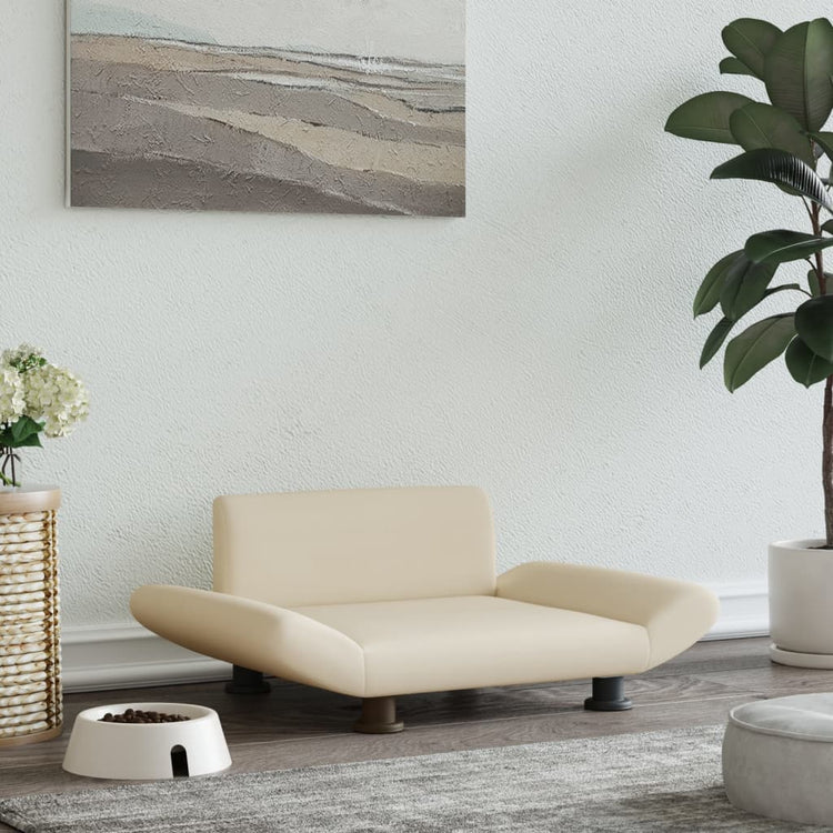 Vidaxl Hundekorb 70x45x28 cm Stoffcreme -Colored
