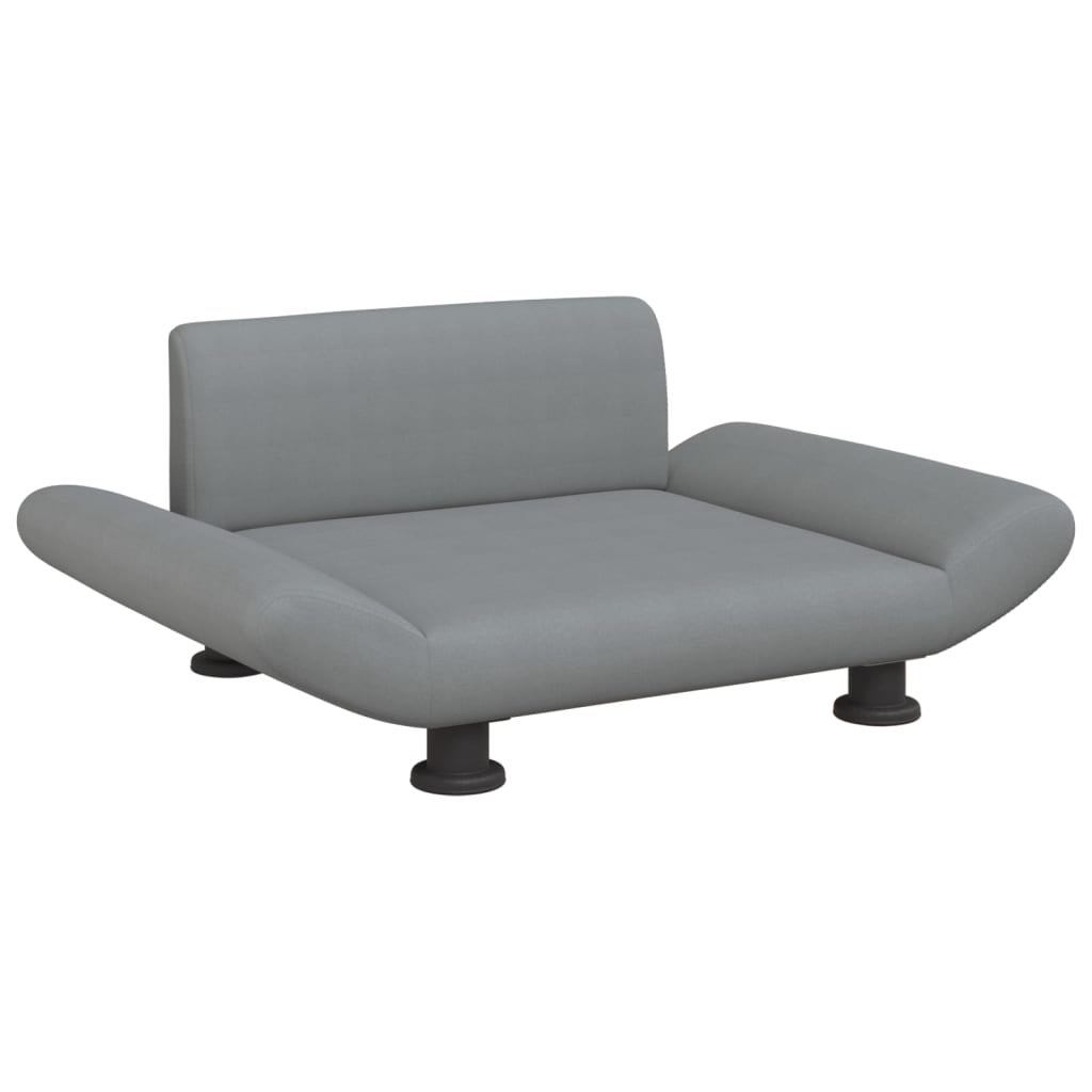 Vidaxl Hundekorb 70x45x28 cm Stoff hellgrau
