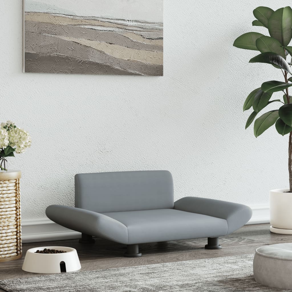 Vidaxl Hundekorb 70x45x28 cm Stoff hellgrau