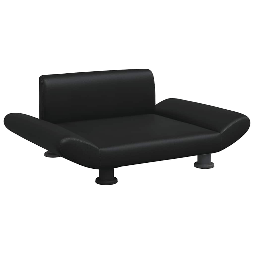 Vidaxl Hundekorb 70x45x28 cm künstliches Leder schwarz