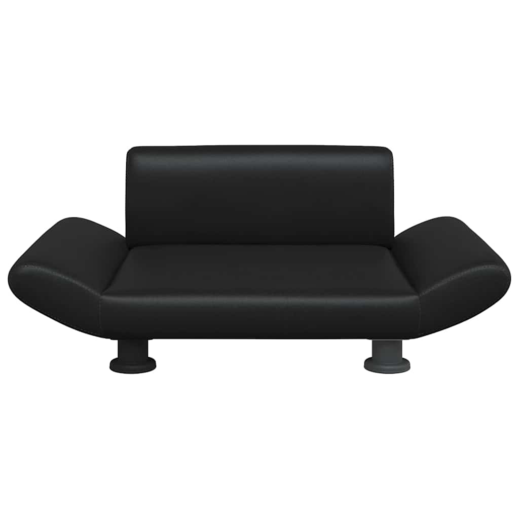 Vidaxl Hundekorb 70x45x28 cm künstliches Leder schwarz