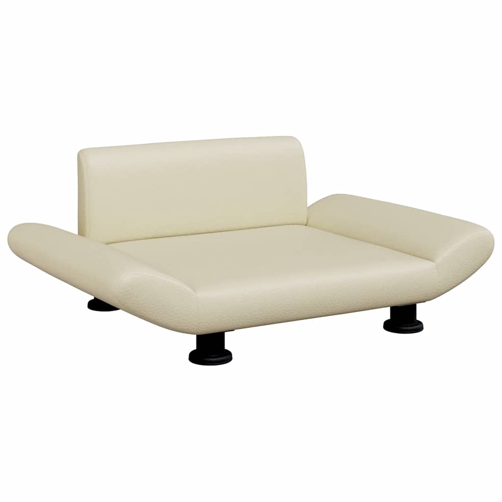 Vidaxl Hundekorb 70x45x28 cm künstliche Ledercreme -Colored