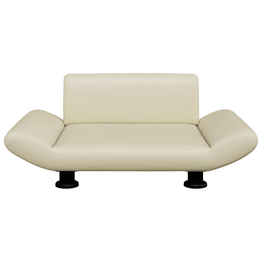 Vidaxl Hundekorb 70x45x28 cm künstliche Ledercreme -Colored