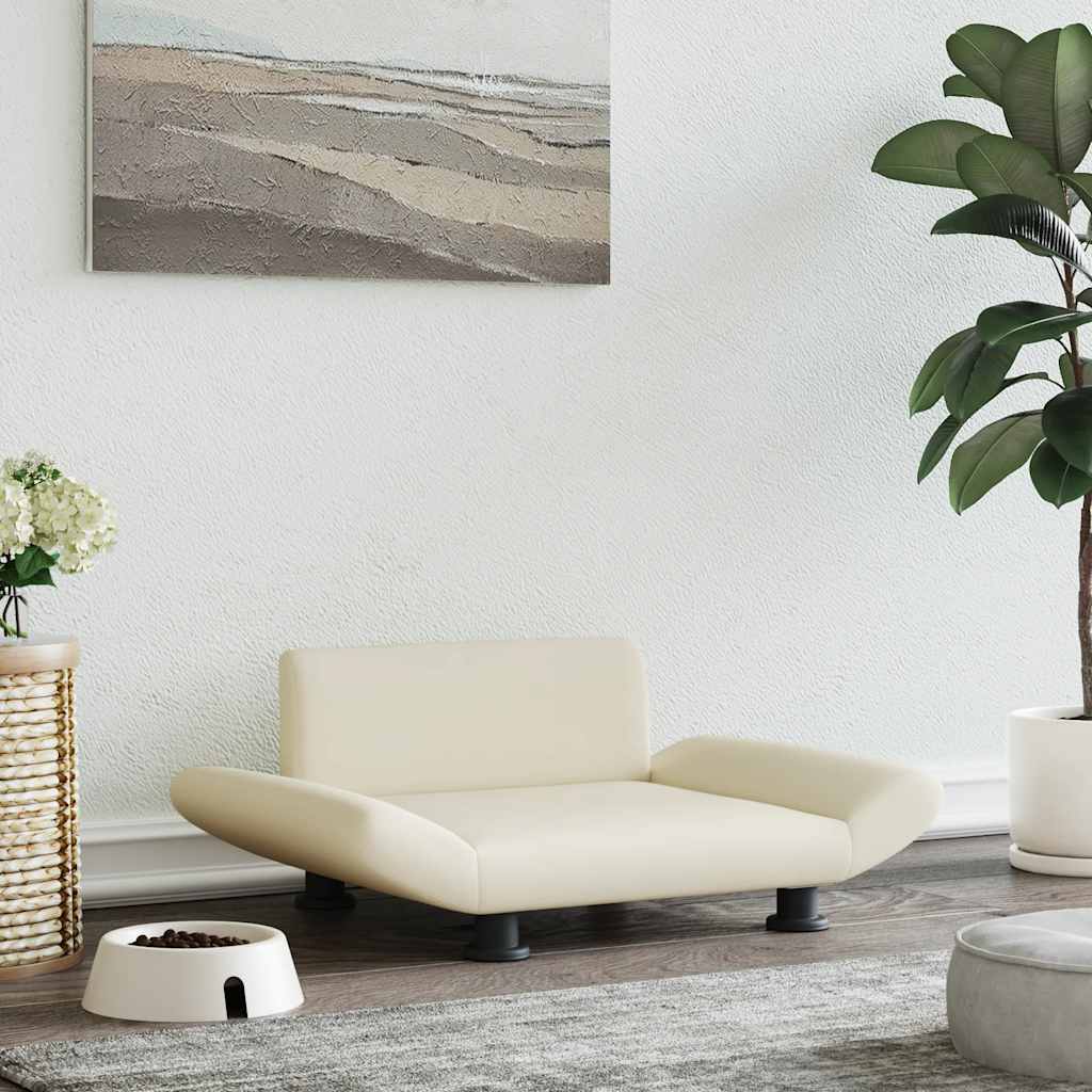 Vidaxl Hundekorb 70x45x28 cm künstliche Ledercreme -Colored
