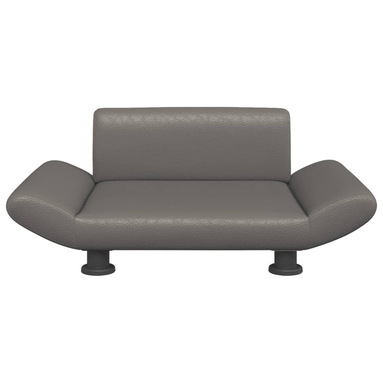 Vidaxl Hundekorb 70x45x28 cm künstliches Ledergrau grau