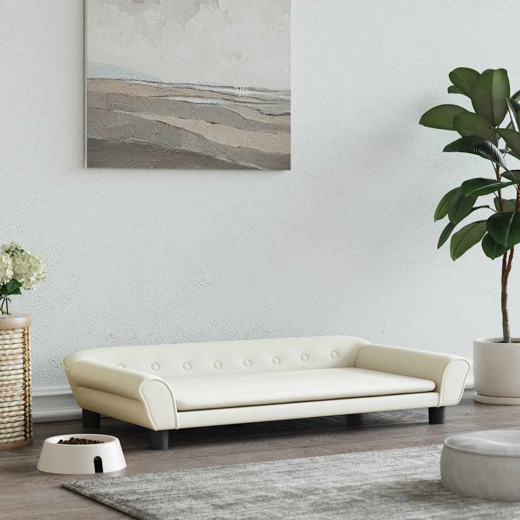 Vidaxl Hundekorb 100x50x21 cm Samtcreme -Colored