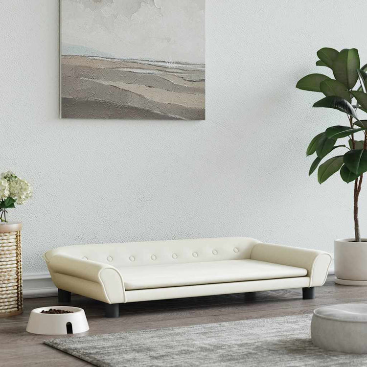Vidaxl Hundekorb 100x50x21 cm Samtcreme -Colored