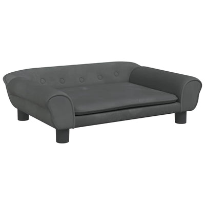 Vidaxl Hundekorb 70x48x22 cm Samt dunkelgrau