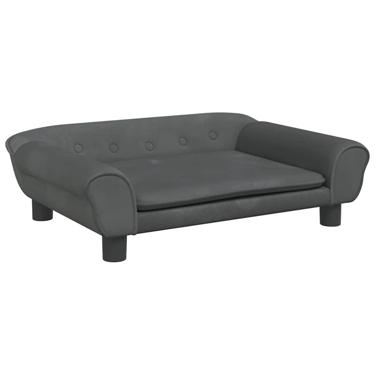 Vidaxl Hundekorb 70x48x22 cm Samt dunkelgrau