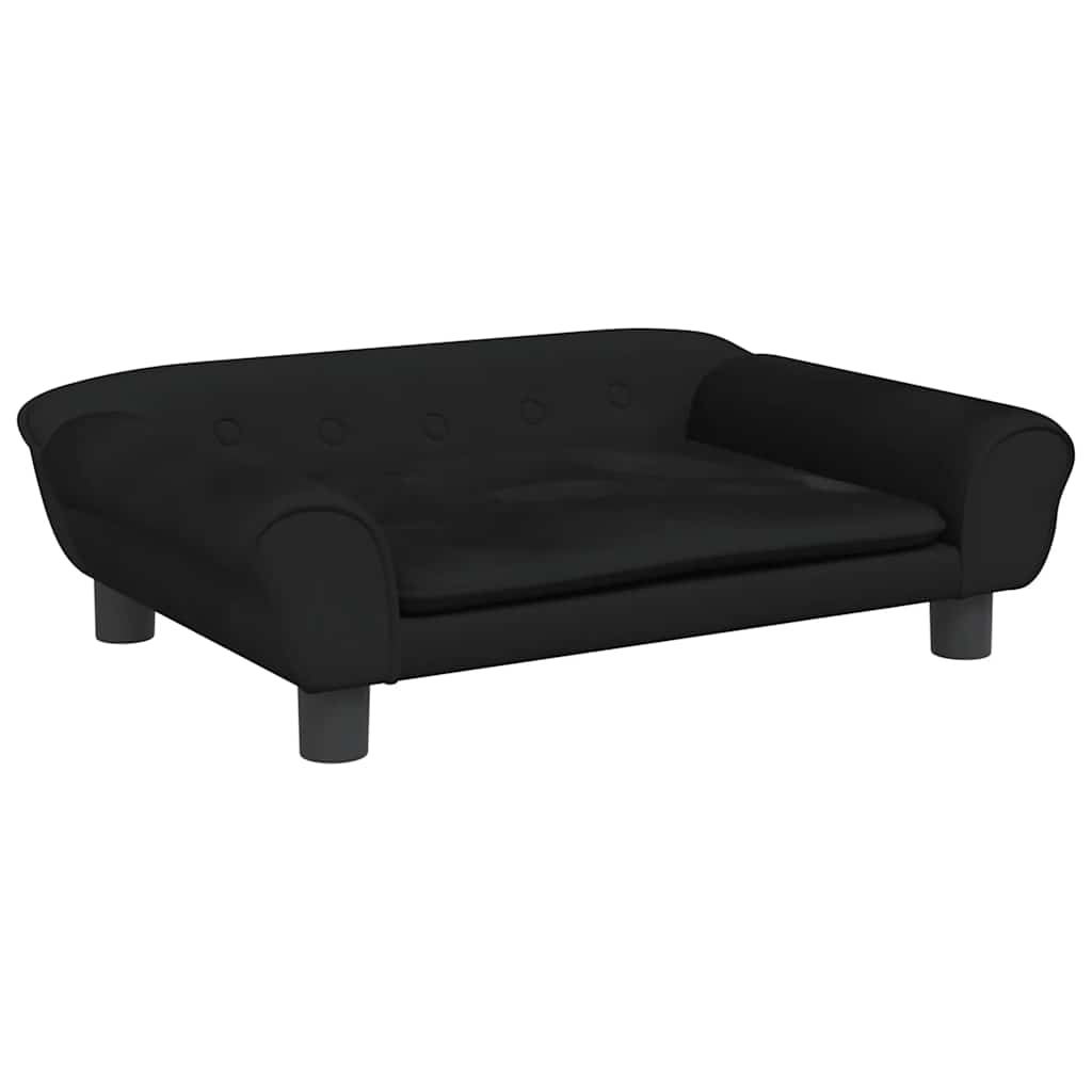 Vidaxl Hundekorb 70x48x22 cm Samt Schwarz