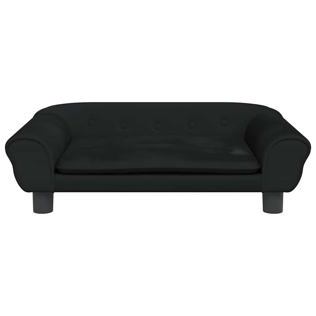 Vidaxl Hundekorb 70x48x22 cm Samt Schwarz