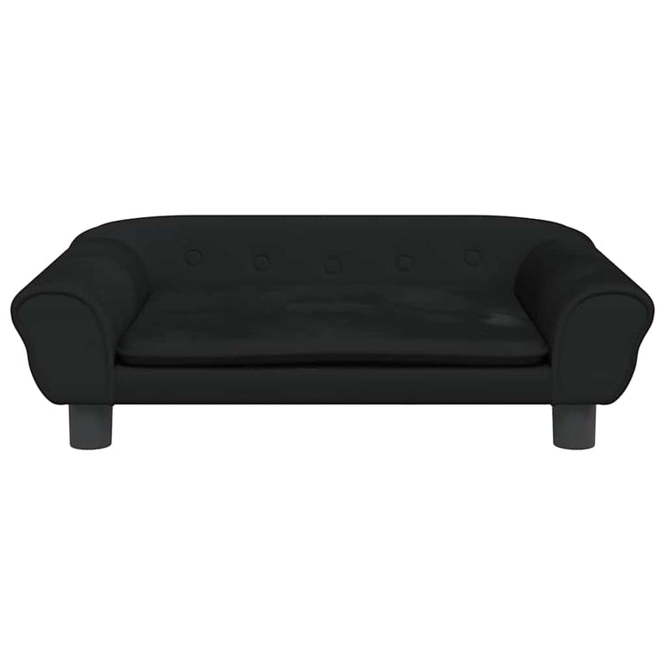 Vidaxl Hundekorb 70x48x22 cm Samt Schwarz