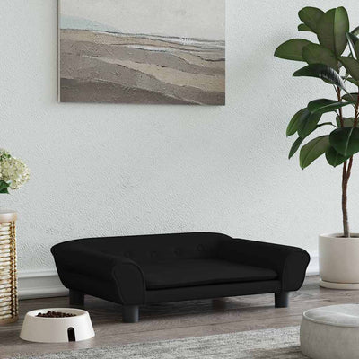 Vidaxl Hundekorb 70x48x22 cm Samt Schwarz