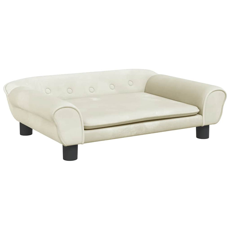 Vidaxl Hundekorb 70x48x22 cm Samtcreme farbig